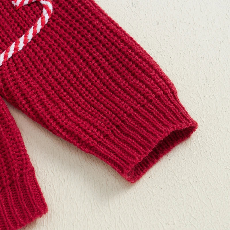 Christmas Sweaters Newborn Infant Knit Wear Toddler Knitting Pullovers Tops Baby Girl Boy Candy Cane Sweaters Kids Sweaters
