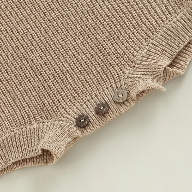 Baby Newborn Rompers Cotton Knit Clothes Infants Solid Color Playsuits Boys and Girls Sweater Jumpsuits Babies Clothing