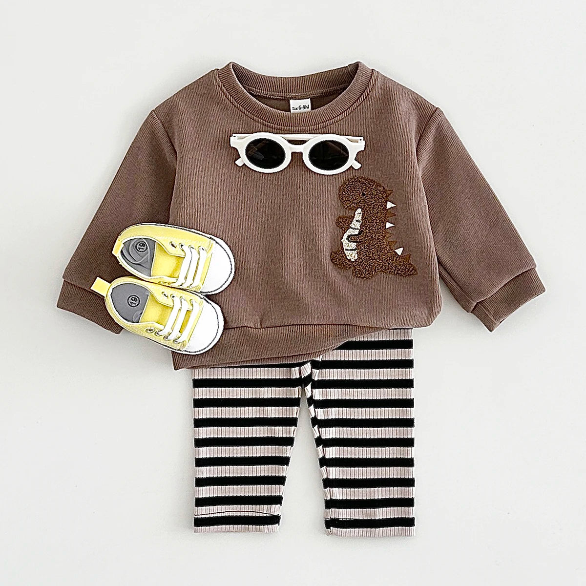 Baby Boy Clothes Sets Newborn 2Pcs Cartoon Embroidery Long Sleeve Infant Top Pants Fall Warm Clothes Autumn Baby Girl Clothes